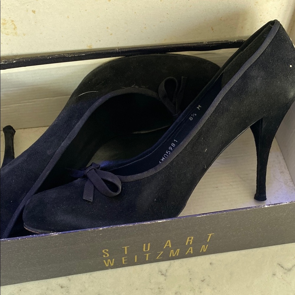 Stuart Weitzman Black Suede Women's Heels